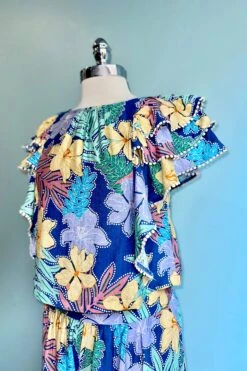 Blue Floral Printed Two Piece Set Top And Pants -MODERN MILLIE Shop A5FA46B6 679B 4A10 B218 7E906ECC9B40