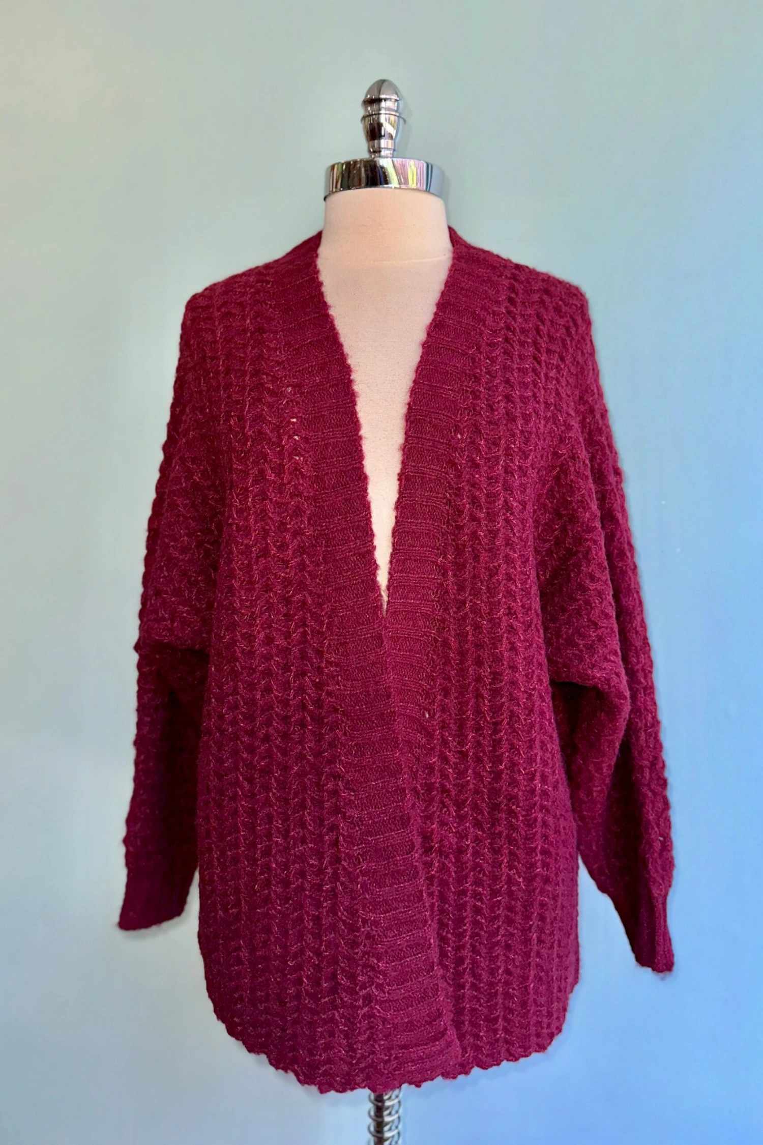 Final Sale Dark Red Super Soft Open Cardigan by Molly Bracken Final Sale Dark Red Super Soft Open Cardigan By Molly Bracken -MODERN MILLIE Shop A71C44E7 E559 459C 96C5 8EB7D0EEC150 scaled