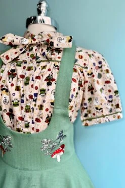 Moth And Mushroom High Waisted Pinafore Skirt By Voodoo Vixen 6 Moth And Mushroom High Waisted Pinafore Skirt By Voodoo Vixen -MODERN MILLIE Shop A7F2EDB9 6981 4263 A951 8A067A6D4D34