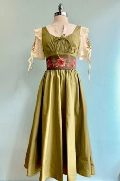 Sage Lolita Midi Dress By Timeless London -MODERN MILLIE Shop A941CC1C B891 4ACD 8534 1534709EE4D0