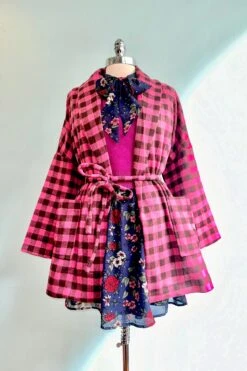 Final Sale Pink Checkered Wrap Coat By Compania Fantastica 4 Final Sale Pink Checkered Wrap Coat By Compania Fantastica -MODERN MILLIE Shop AAA18C00 7CBD 4178 ABA2 4E08214992CC