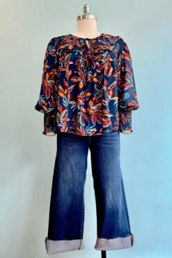 Indigo Leaf Print Long Sleeve Top 4 Indigo Leaf Print Long Sleeve Top -MODERN MILLIE Shop ABAD88E2 723D 43EA B9C0 C861D7DFD5A5