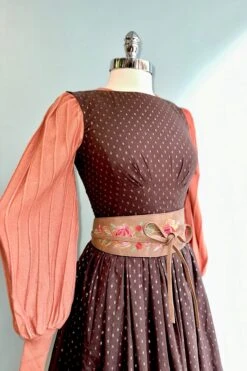 Chocolate Rosegold Lurex Dot Abigail Dress By Emily And Fin -MODERN MILLIE Shop AE958BAA 494A 4031 8806 26D2BAB795BF