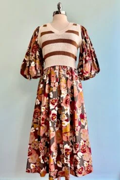 Dark Almond And Ivory Striped Cropped Sweater Vest -MODERN MILLIE Shop AF205609 1179 4E29 BC12 BFBE8F109CEE