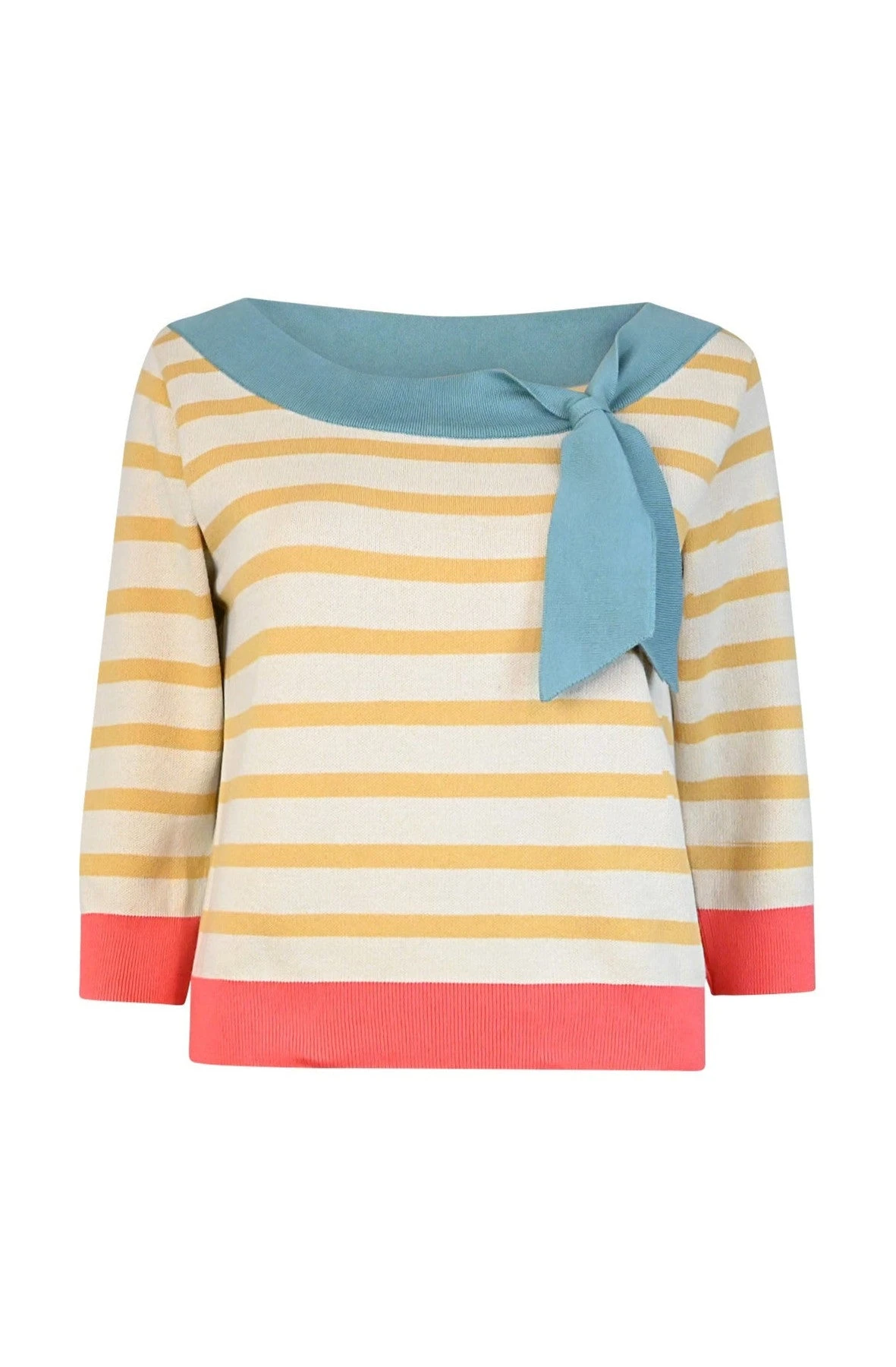 Amelie Gold Stripe Sweater by Palava Amelie Gold Stripe Sweater By Palava -MODERN MILLIE Shop Amelie front