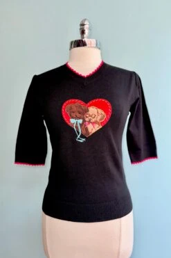 Puppy Love Sweater In Black By Voodoo Vixen