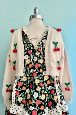 Floral And Polka-Dot A-Line Mini Dress -MODERN MILLIE Shop B21162AE FA3D 4ABD B0EB 9C7B85A307EA