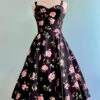Sandi Beauty Queen Dress In Black & Pink Floral By Retrospec'd 1 Sandi Beauty Queen Dress In Black & Pink Floral By Retrospec'd -MODERN MILLIE Shop B68BC389 C089 41A7 827E 63E9B39DB7D2