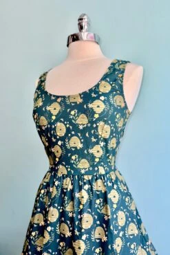 Blue Beehive Fit & Flare Dress By Retrolicious -MODERN MILLIE Shop B7B14983 49F0 491B AC22 6B9385A80871