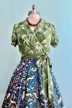 Cropped Green Bamboo Wrap Top By Banned -MODERN MILLIE Shop B8019D99 8588 4916 80D8 FE13A6749C5D