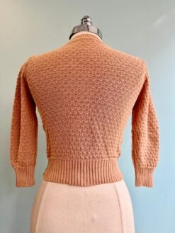 Tan Puff Sleeve Cropped Cardigan -MODERN MILLIE Shop BA3533AA 5676 40E5 8792 F444780F60FB