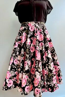Final Sale Pink Blooms Swing Skirt By Banned