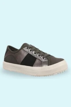 Black And Gunmetal Super Smile Sneakers By Blowfish