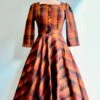 Autumn Rust Plaid Caitlin Dress By Hearts & Roses London -MODERN MILLIE Shop BC1474F2 1413 4AF3 8BA3 3A90CD1BA175