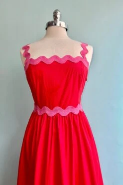 Red And Pink Smocked Tank Ric-Rac Midi Dress 4 Red And Pink Smocked Tank Ric-Rac Midi Dress -MODERN MILLIE Shop BD7CEDE4 7F43 4C20 98EF 190FD5EBA885