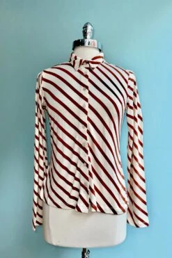 Caramel Jersey Button Down Top By Compania Fantastica