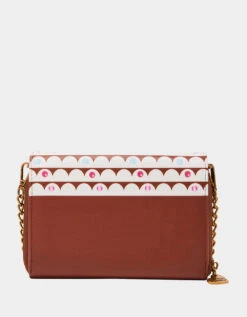 Gingerbread Crossbody Wallet By Betsey Johnson -MODERN MILLIE Shop BETSEYJOHNSON HANDBAGS BJ34420F BROWN BACK