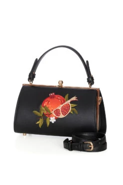 Pomegranate SatchelHandbag By Banned -MODERN MILLIE Shop BG34489BLACK4