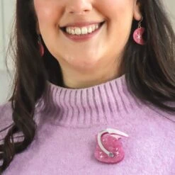 Atomic Tea Time Brooch By Erstwilder 5 Atomic Tea Time Brooch By Erstwilder -MODERN MILLIE Shop BHAX103 PINK 04