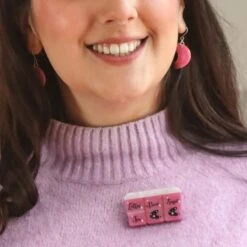 Pink Essential Ingredients Brooch By Erstwilder 5 Pink Essential Ingredients Brooch By Erstwilder -MODERN MILLIE Shop BHAX111 PINK 04