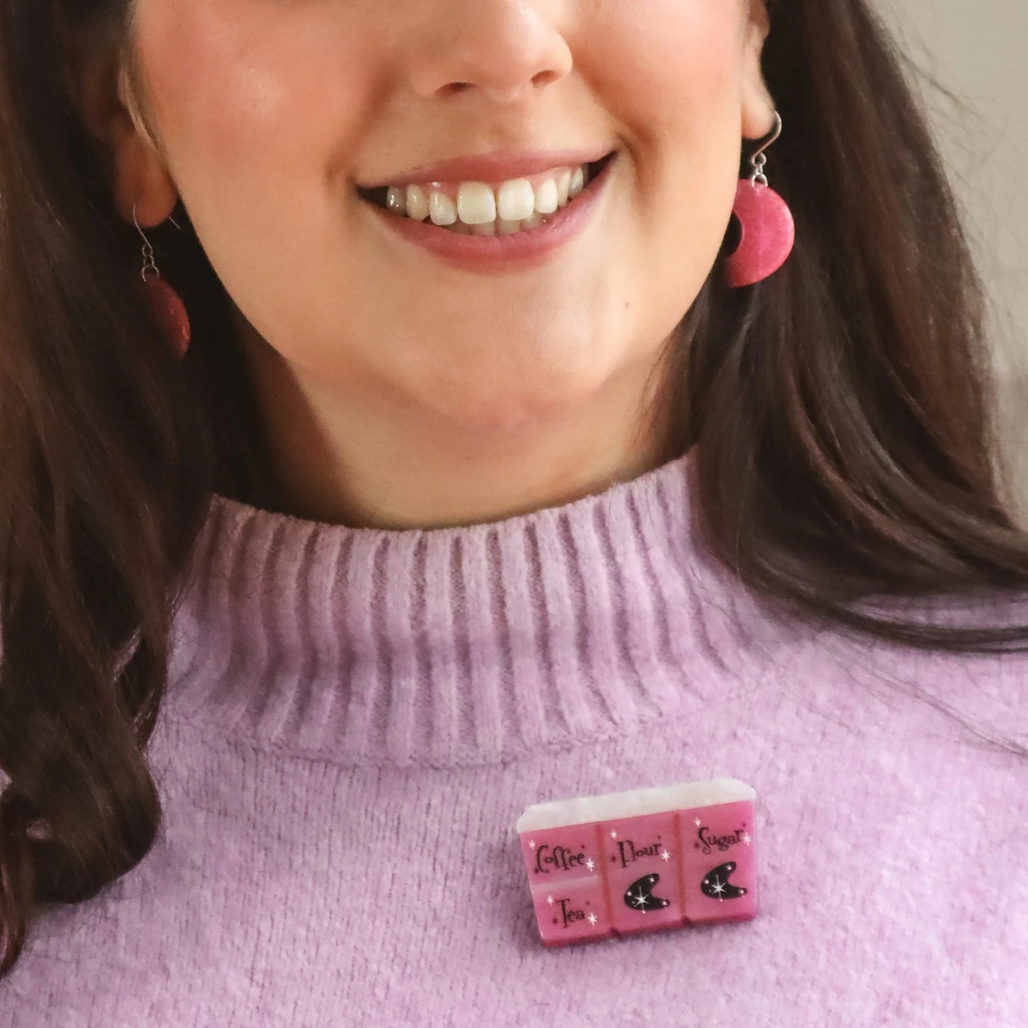 Pink Essential Ingredients Brooch by Erstwilder Pink Essential Ingredients Brooch By Erstwilder -MODERN MILLIE Shop BHAX111 PINK 04