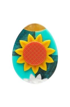 Sunflower Of Love Brooch By Erstwilder