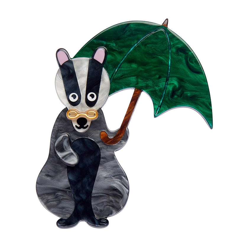 Bill the Badger Brooch by Erstwilder Bill The Badger Brooch By Erstwilder -MODERN MILLIE Shop BHCP104BilltheBadgerBrooch 1