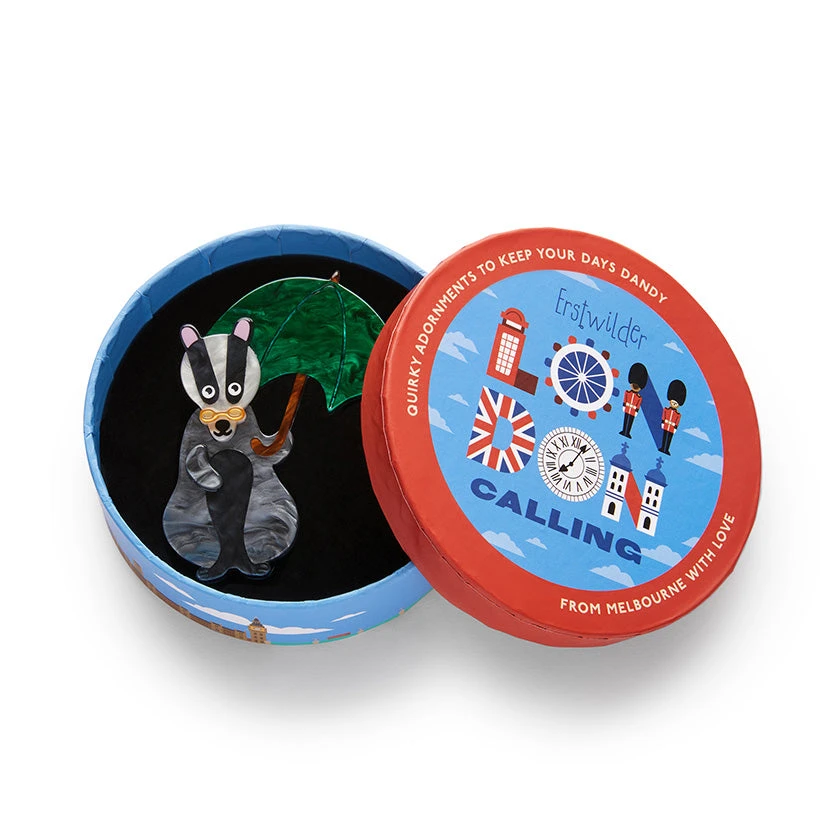 Bill the Badger Brooch by Erstwilder Bill The Badger Brooch By Erstwilder -MODERN MILLIE Shop BHCP104BilltheBadgerBrooch 3