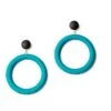 Large Caribbean Matte Hoop Earrings By Splendette