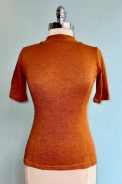 Rust Denise Elbow Length Top By Heart Of Haute