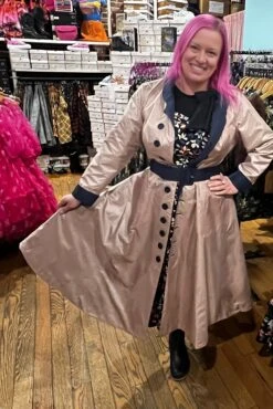 Laina-Lee Navy And Pink Reversible Water Repellent Coat By Miss Candyfloss -MODERN MILLIE Shop C1BF4211 17D5 4A3B 9108 C52E36730983