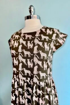 Green Leopard Tiered Jersey Dress By Mata Traders -MODERN MILLIE Shop C2B5D578 58EE 43C4 B04F 437355239E59