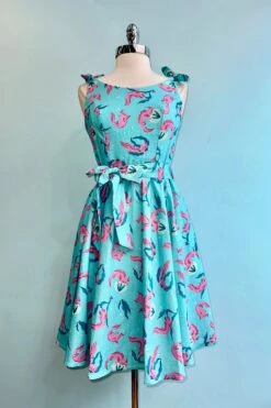 Teal Axolotl Bri Dress By Miss Lulo