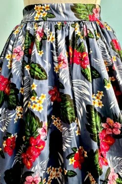 Tropical Oasis Button Front Full Skirt By Collectif -MODERN MILLIE Shop C3E61C4B A6B1 48E3 BD33 07E387414C88