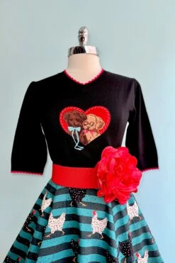 Puppy Love Sweater In Black By Voodoo Vixen -MODERN MILLIE Shop C4C2D1E2 AB7A 4005 8C17 EF1617CB8C0A