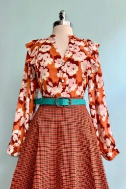 Peach Floral Ruffle Shoulder Top By Wild Pony 5 Peach Floral Ruffle Shoulder Top By Wild Pony -MODERN MILLIE Shop C513BB36 BE67 4801 8174 6384417BA83B