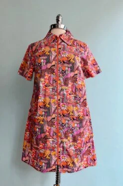 Sunset Mushroom Minidress By Blue Platypus