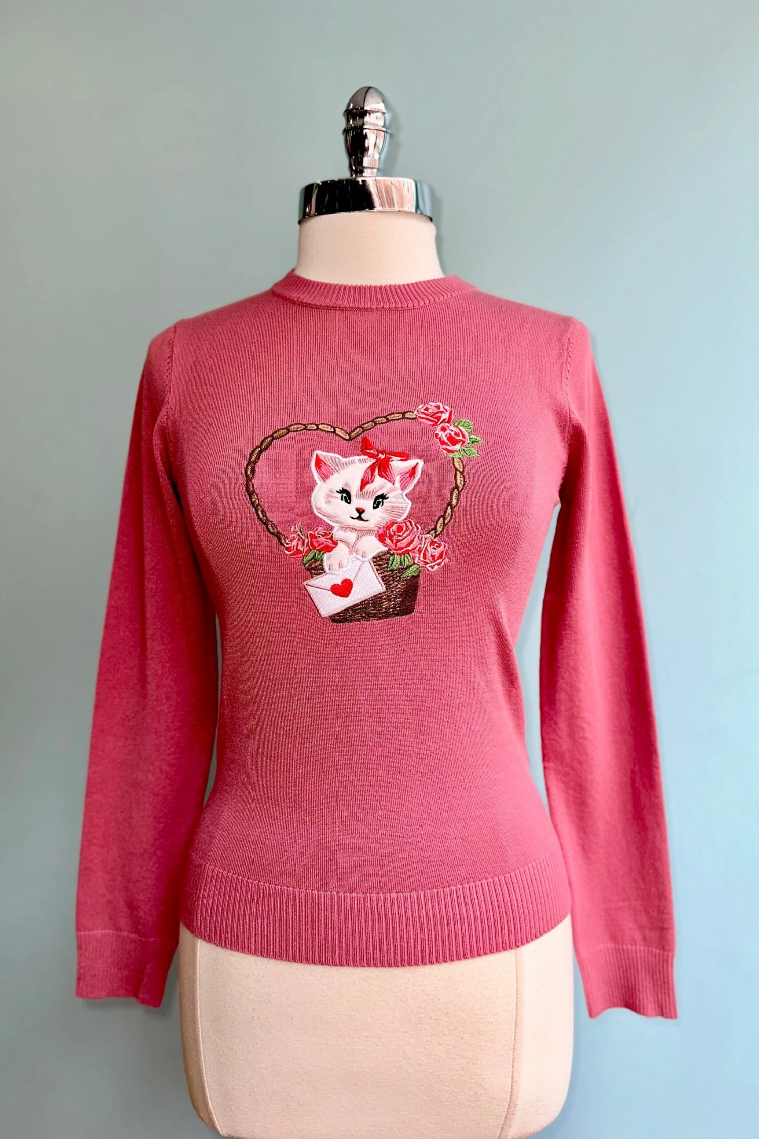 Kitty Love Letter Sweater in Pink by Voodoo Vixen Kitty Love Letter Sweater In Pink By Voodoo Vixen -MODERN MILLIE Shop C7B4D1F3 BC52 4D50 8E97 EE2AF9883909 scaled