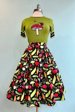 Green Moth Snail And Mushroom Knit Pullover Sweater By Voodoo Vixen -MODERN MILLIE Shop C995FDD8 37A6 49A6 98EC 838724B9434F