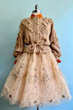 Gold Glitter Mesh Tulle Skirt -MODERN MILLIE Shop CA2B925A 149D 4AE9 9805 C68CAA95CA13