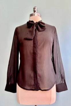 Black Bow Blouse By Banned