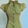 Green Stripe Estelle Tie-Neck Blouse By Heart Of Haute -MODERN MILLIE Shop CAF441A3 FB13 4D77 AFD0 7F60EC1D460E