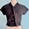 Cropped Button Down Cherry Top In Black By Banned -MODERN MILLIE Shop CBF75572 BF0B 4782 A2BA 9025658CAC1F
