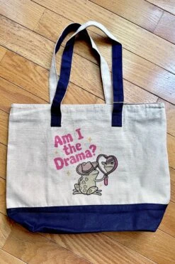 Am I The Drama? Canvas Zipper Tote Bag