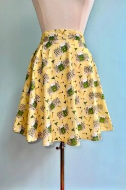 Garden Bunny Skater Skirt By Retrolicious