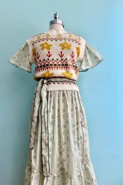 Ivory And Mustard Floral Sweater Vest 6 Ivory And Mustard Floral Sweater Vest -MODERN MILLIE Shop CE76B78F 8726 4C98 96FC 7EA0F0127120