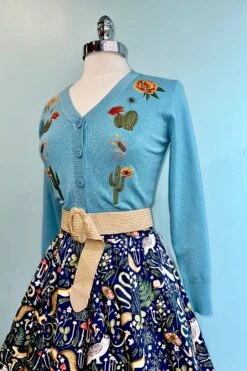 Desert Floral And Cactus Embroidered Cardigan By Voodoo Vixen -MODERN MILLIE Shop D01B14FB DCDE 4BE3 BE49 17D1EE98A601