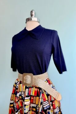 Navy Bow Collared Short Sleeve Sweater By Banned 6 Navy Bow Collared Short Sleeve Sweater By Banned -MODERN MILLIE Shop D0700534 67ED 43C1 89CB 64E98764D389