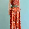 Orange Daisy Smocked Wide Leg Jumpsuit -MODERN MILLIE Shop D0710EDC DFA7 49DC B57E 0475EDF084AE 1