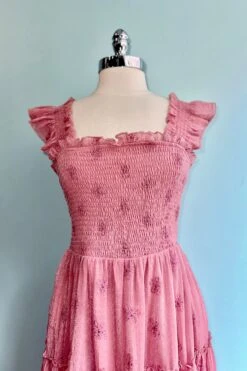 Pink Floral Embroidered Midi Dress -MODERN MILLIE Shop D149BE1F E9FD 4524 B08B 69FA3916B017